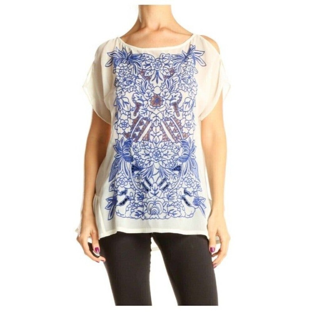 Baraschi Anthropologie Embroidered Lace Blouse - Picture 2 of 9